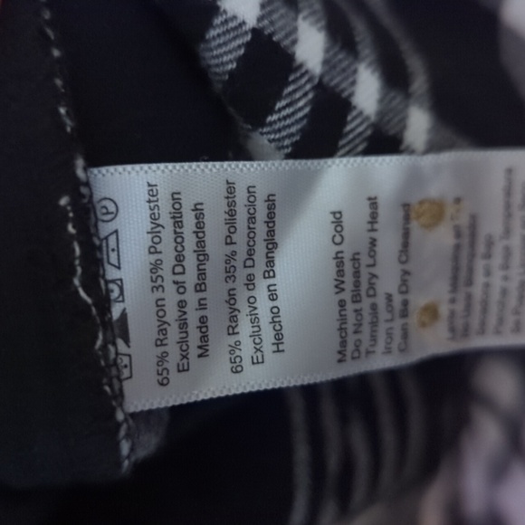 Zach's Girlfriend New York Black & White Plaid Button Down Shirt Size Medium - Picture 7 of 7